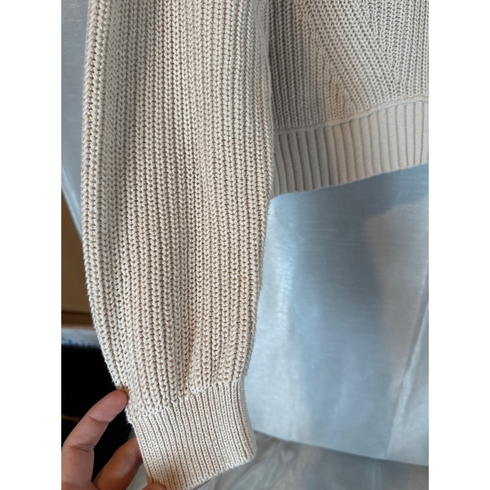Aeropostale Sweater Womens XL Extra Large Beige Knit Long Sleeve Cropped - Picture 4 of 6